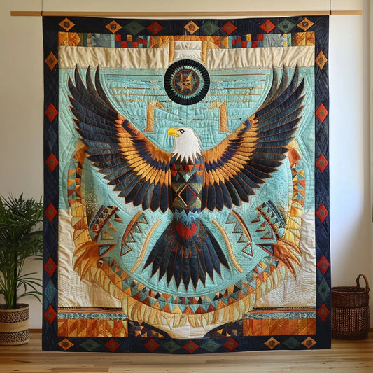 Native Bald Eagle Quilt Blanket