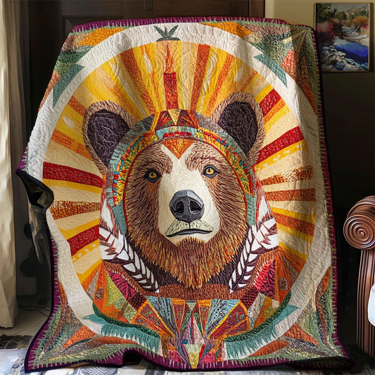 Native Bear Quilt Blanket