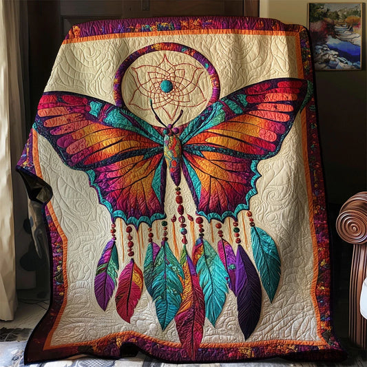 Native Dreamcatcher Butterfly Quilt Blanket