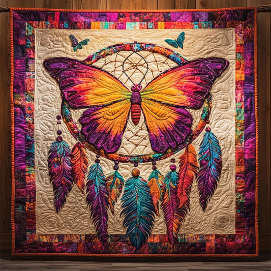 Native Dreamcatcher Butterfly Quilt Blanket