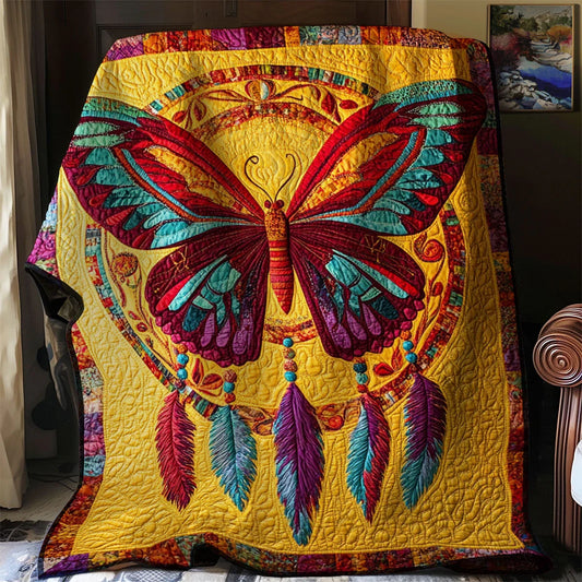 Native Dreamcatcher Butterfly Quilt Blanket