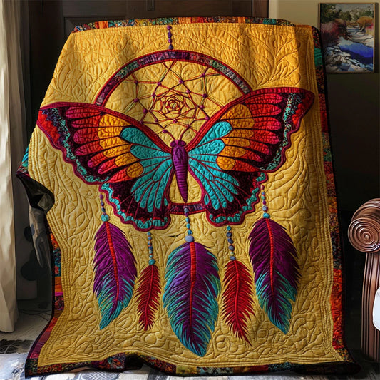 Native Dreamcatcher Butterfly Quilt Blanket