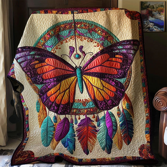 Native Dreamcatcher Butterfly Quilt Blanket