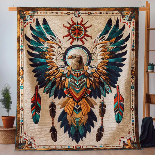 Native Eagle Charm Quilt Blanket