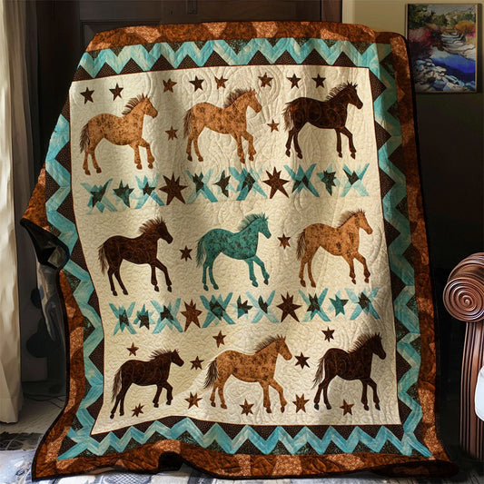Native Horse Quilt Blanket