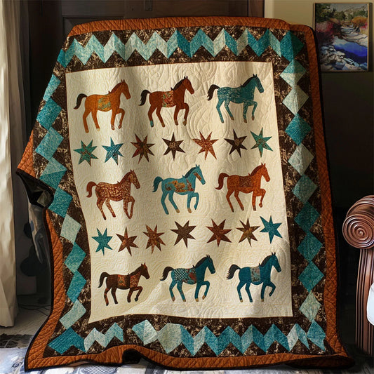 Native Horse Quilt Blanket