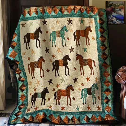 Native Horse Quilt Blanket