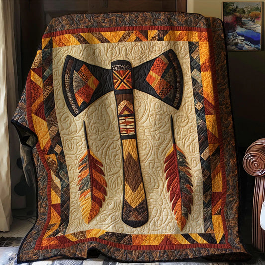 Native Tomahawks Quilt Blanket