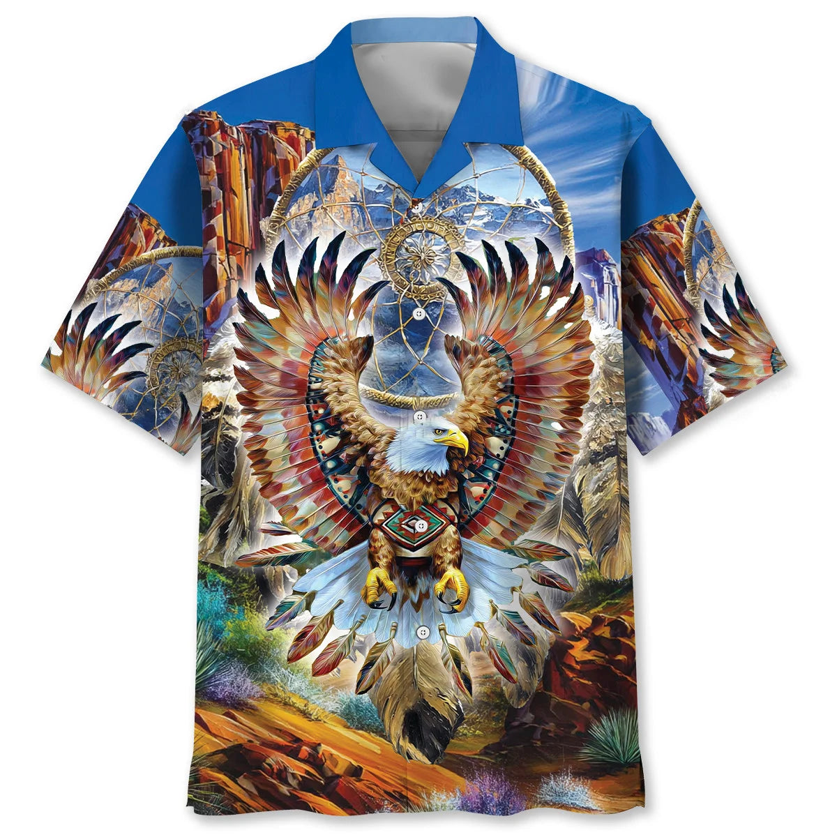 Native America Tribal Eagle Crest Hawaiian Shirt