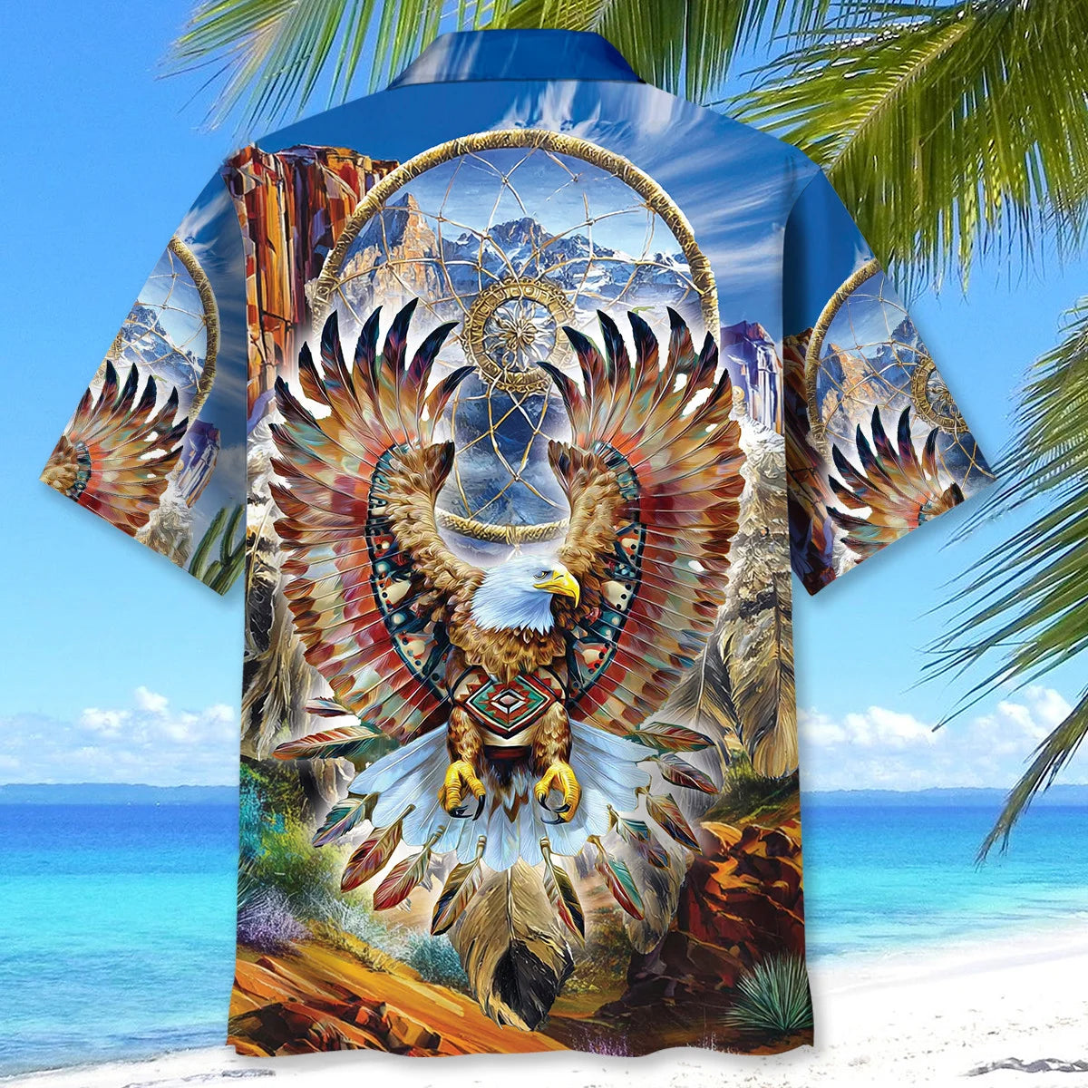 Native America Tribal Eagle Crest Hawaiian Shirt