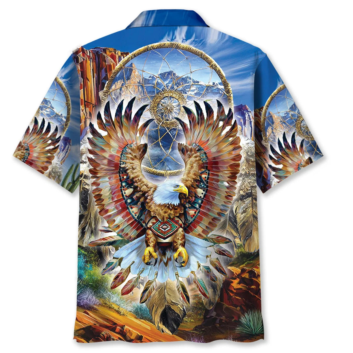 Native America Tribal Eagle Crest Hawaiian Shirt
