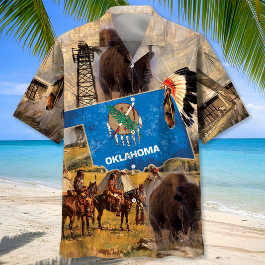 Native Oklahoma Proud Hawaiian Shirt - S - hawaiian shirt