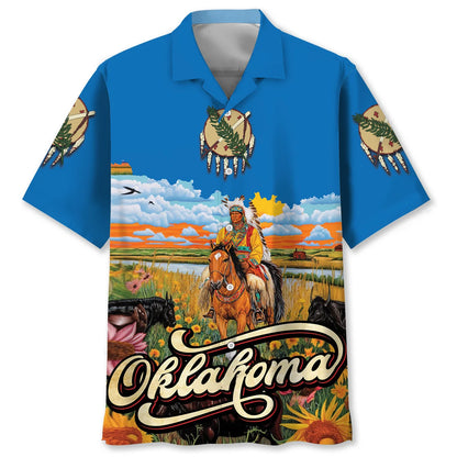 Native Oklahoma State Hawaiian Shirt
