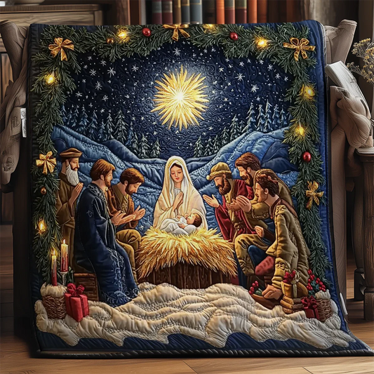 Nativity Night Quilt Blanket