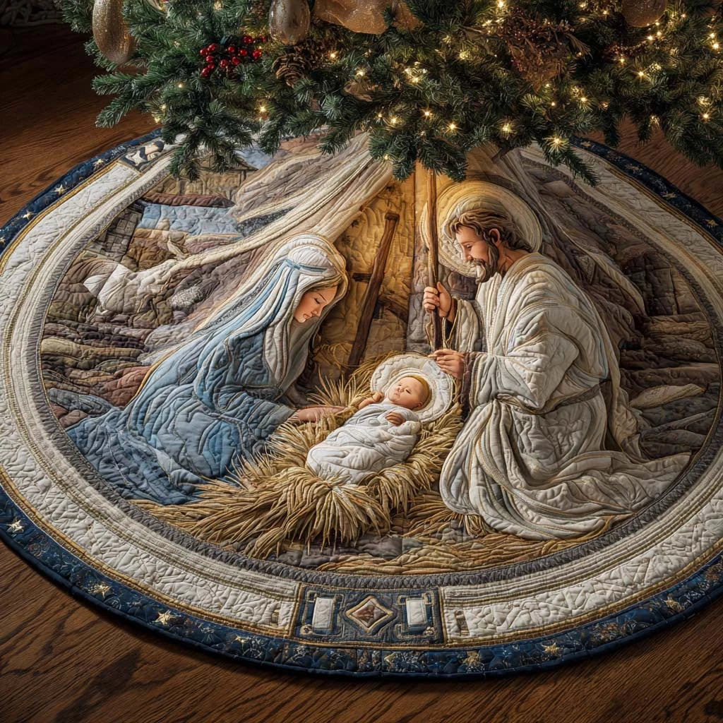 Nativity Quilted Tree Skirt