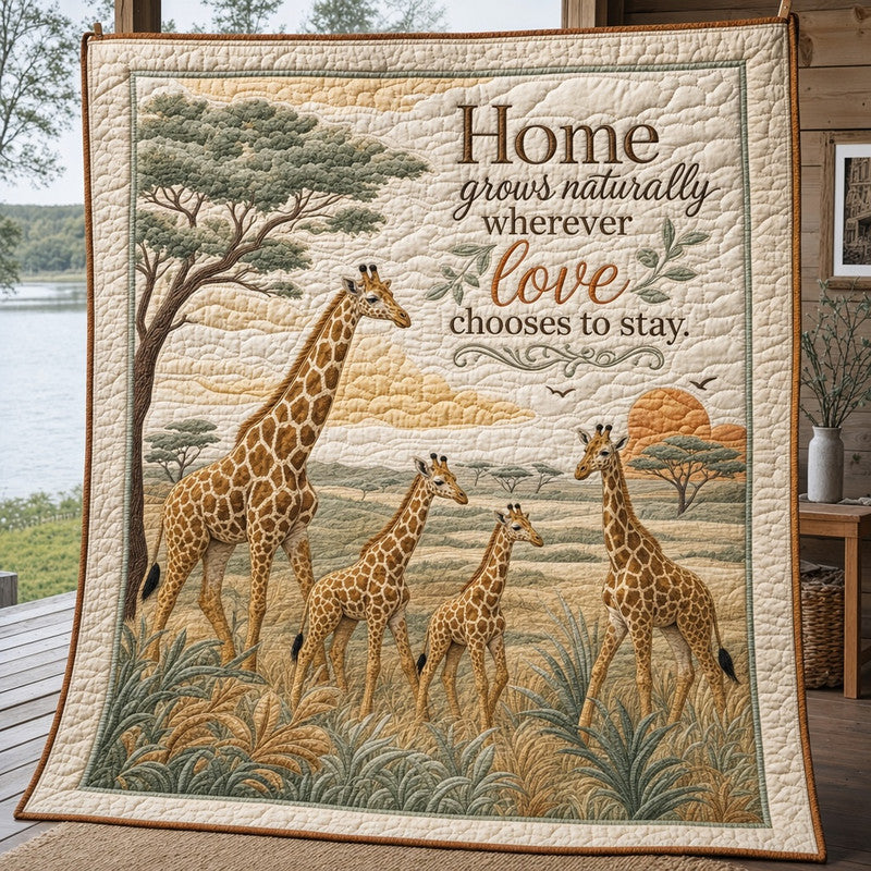 Natural Home Quilt Blanket - Quilted Blanket by OtterMia