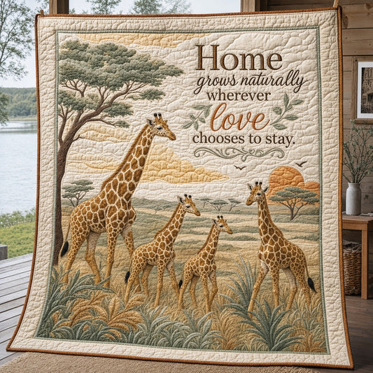 Natural Home Quilt Blanket - Quilted Blanket by OtterMia
