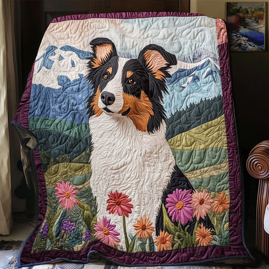 Nature Collie Quilt Blanket