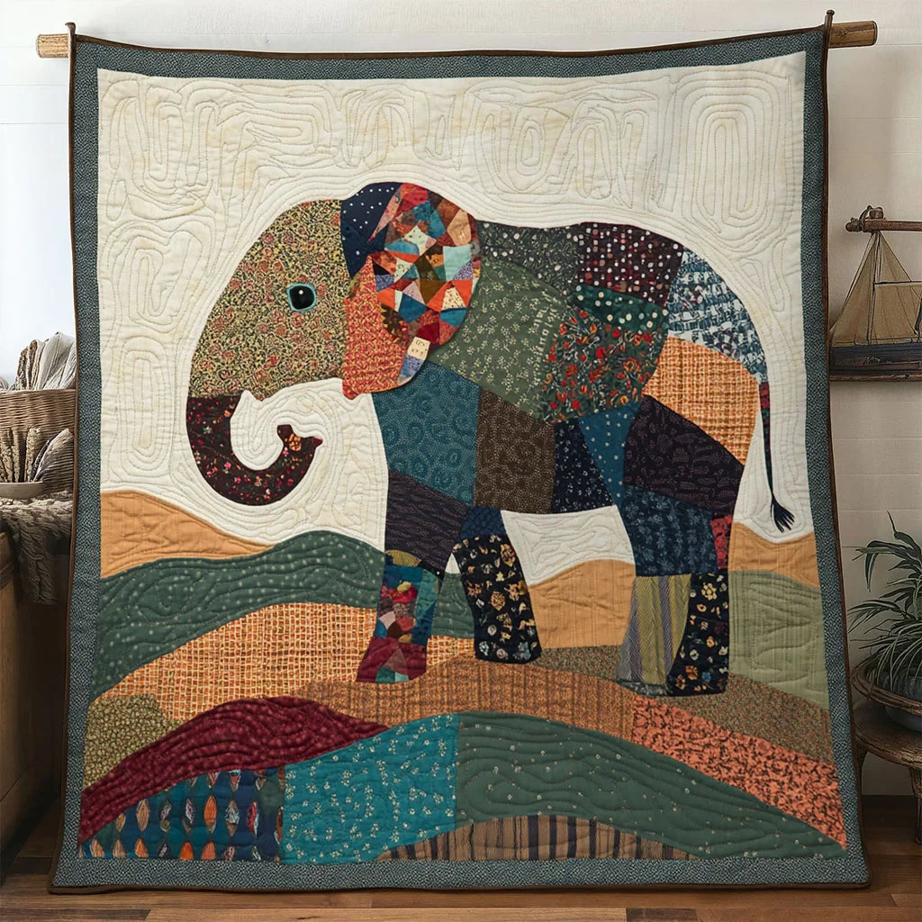 Nature Elephant Quilt Blanket