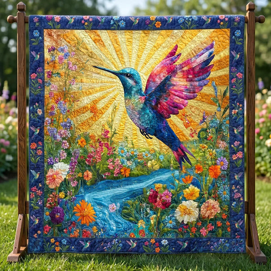 Nature Harmony Quilt Blanket - Quilted Blanket by OtterMia
