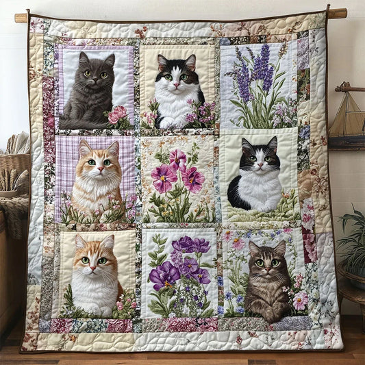 Nature Muse Cat Quilt Blanket