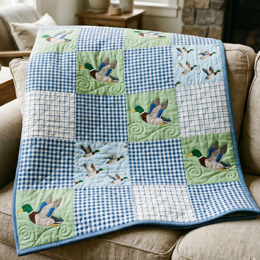 Nature Pond Quilt Blanket - Quilted Blanket by OtterMia
