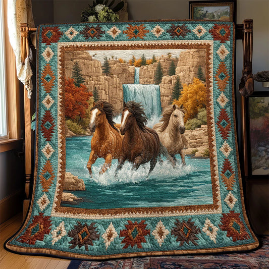 Nature's Gallop Quilt Blanket