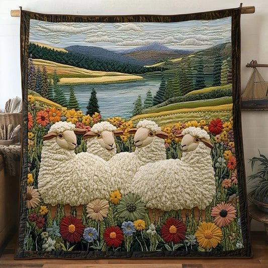 Nature Sheep Quilt Blanket