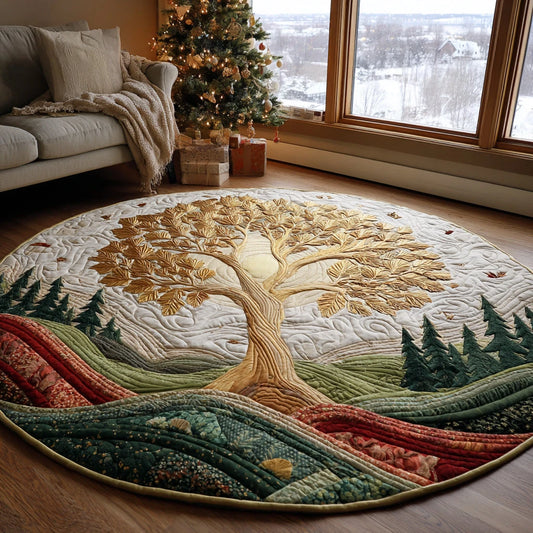 Nature Spirit Quilted Round Mat