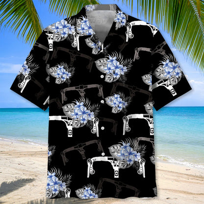 Nature Blue Cycling Hawaiian Shirt