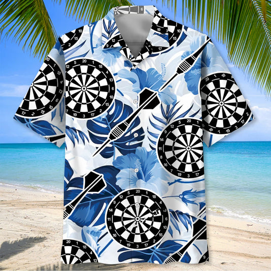 Nature Blue Darts Hawaiian Shirt - S - hawaiian shirt