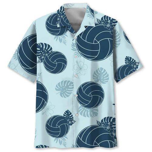 Nature Blue Volleyball Hawaiian Shirt