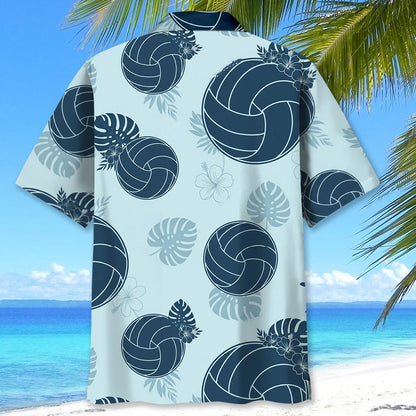 Nature Blue Volleyball Hawaiian Shirt