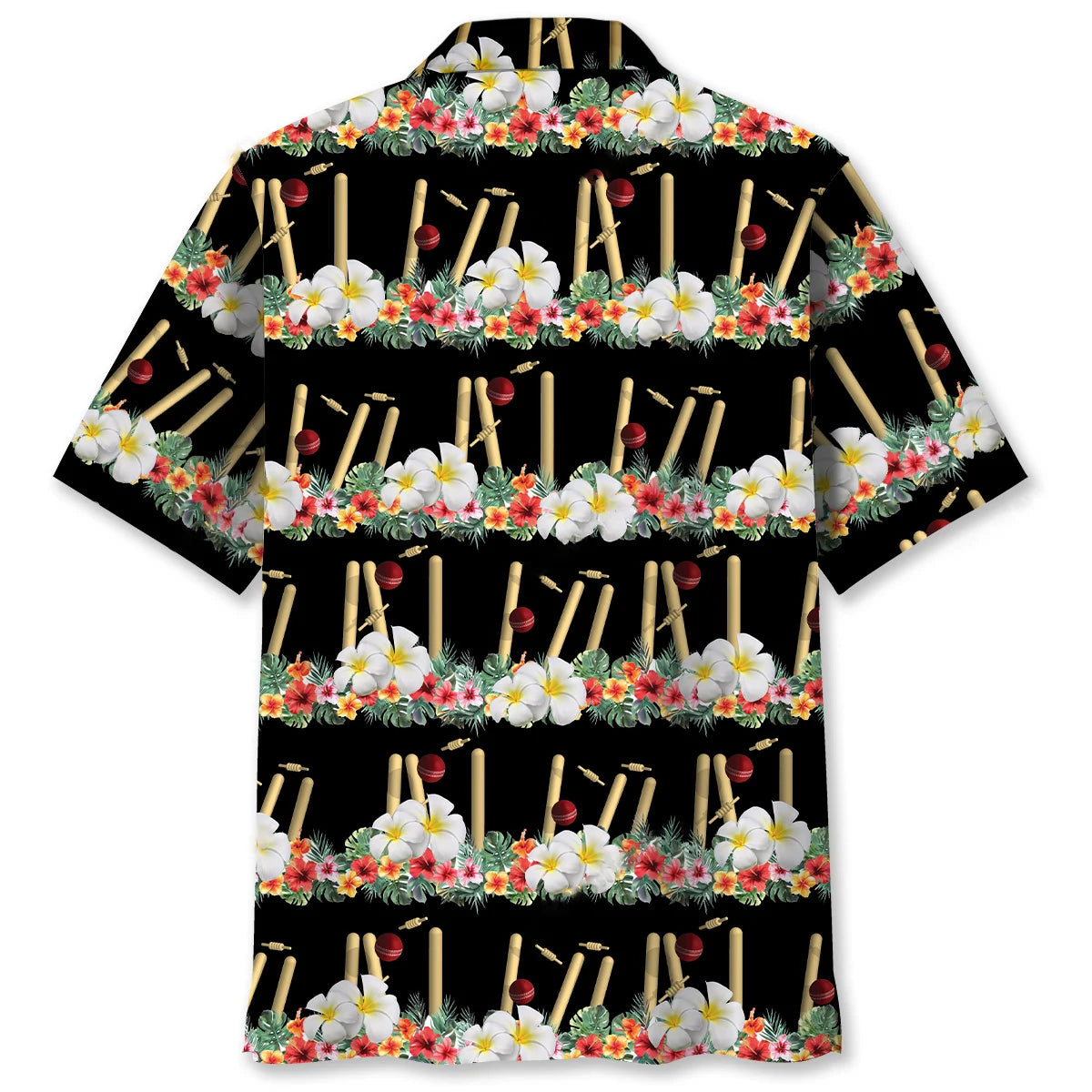 Nature Cricket Black Hawaiian Shirt