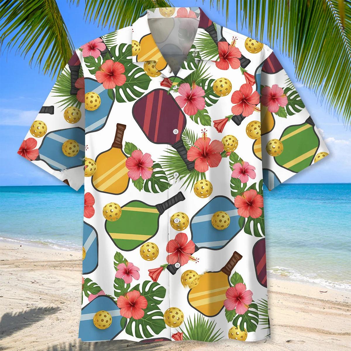 Nature Pickleball Hawaiian Shirt, custom shirt gift for men (view 3)
