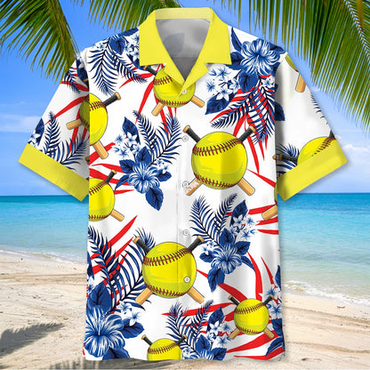 Nature Softball Hawaiian Shirt, custom shirt gift for men (view 3)