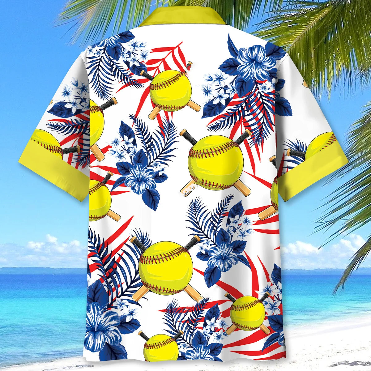Nature Softball Hawaiian Shirt, custom shirt gift for men (view 4)