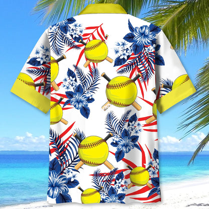 Nature Softball Hawaiian Shirt, custom shirt gift for men (view 4)