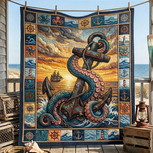 Nautical Deep Sea Legends Quilt Blanket