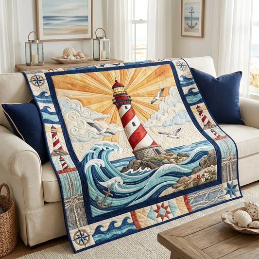 Nautical Lighthouse Quilt Blanket