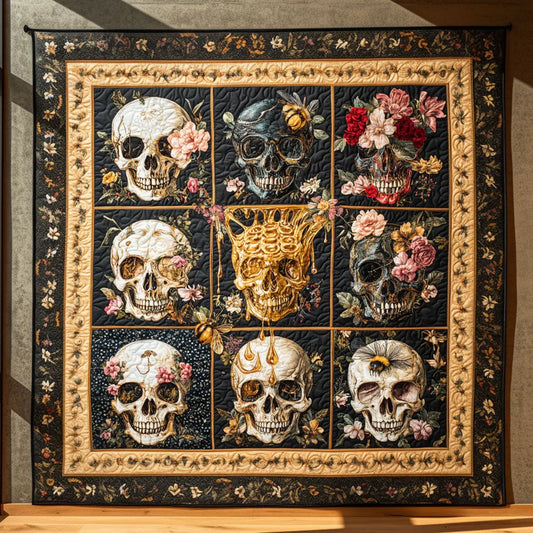 Nectar Flow Skull Quilt Blanket