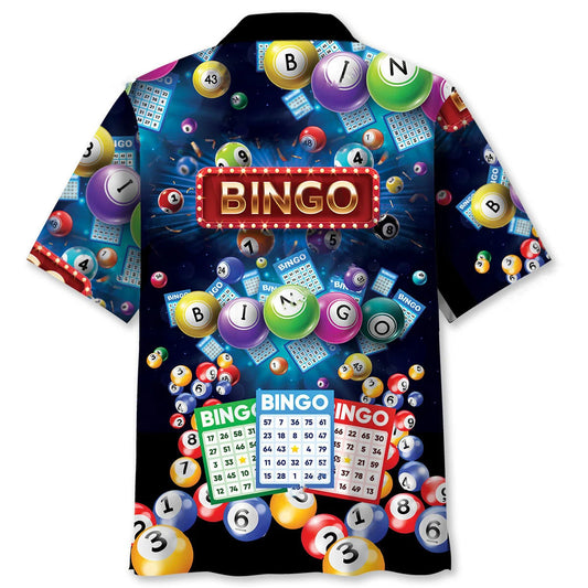 Neon Bingo Lover Hawaiian Shirt, custom shirt gift for men