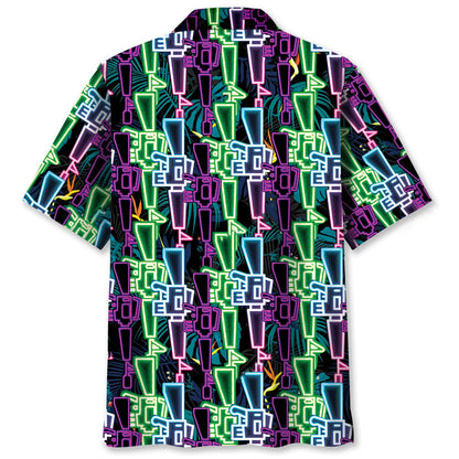 Neon Colorful Guns Hawaiian Shirt, custom shirt gift for men (view 2)