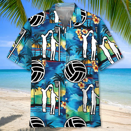 Netball Beach Hawaiian Shirt, custom shirt gift for men