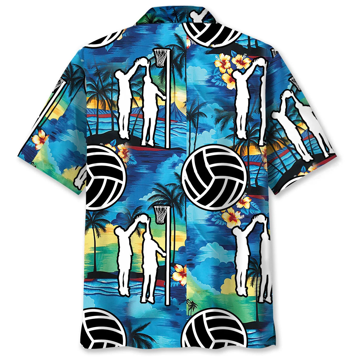 Netball Beach Hawaiian Shirt, custom shirt gift for men (view 2)