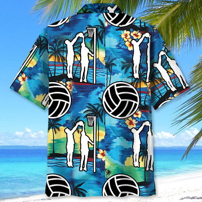 Netball Beach Hawaiian Shirt, custom shirt gift for men (view 3)