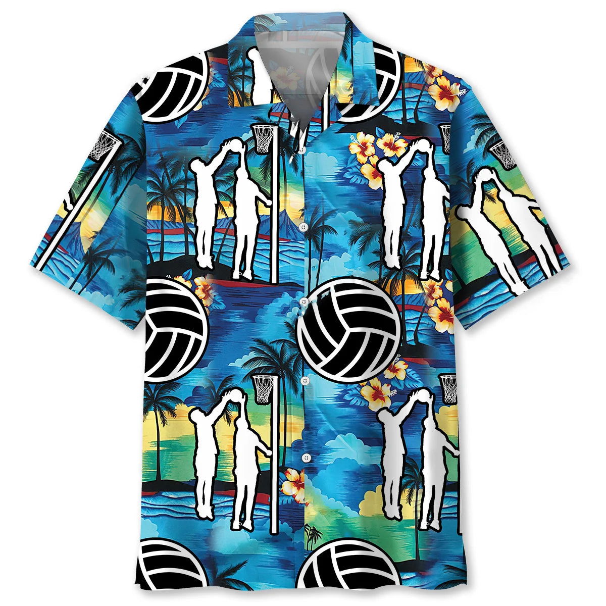 Netball Beach Hawaiian Shirt, custom shirt gift for men (view 4)