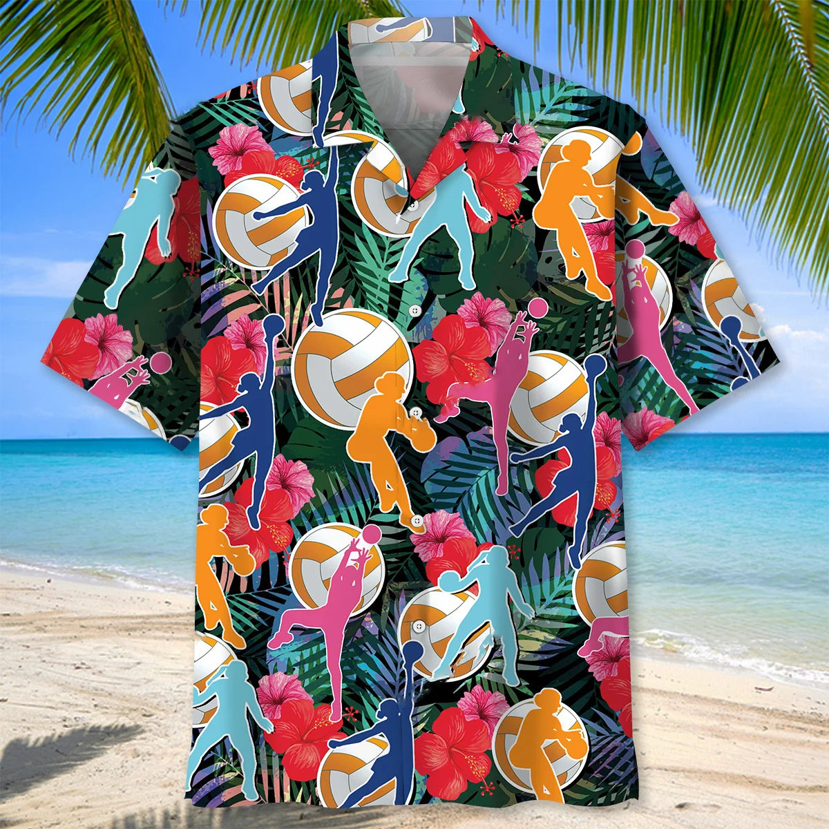 Netball Tropical Hawaiian Shirt, custom shirt gift for men