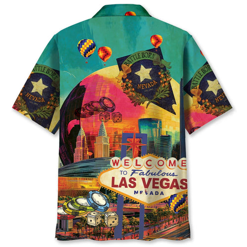 Nevada Las Vegas Hawaiian Shirt, custom shirt gift for men
