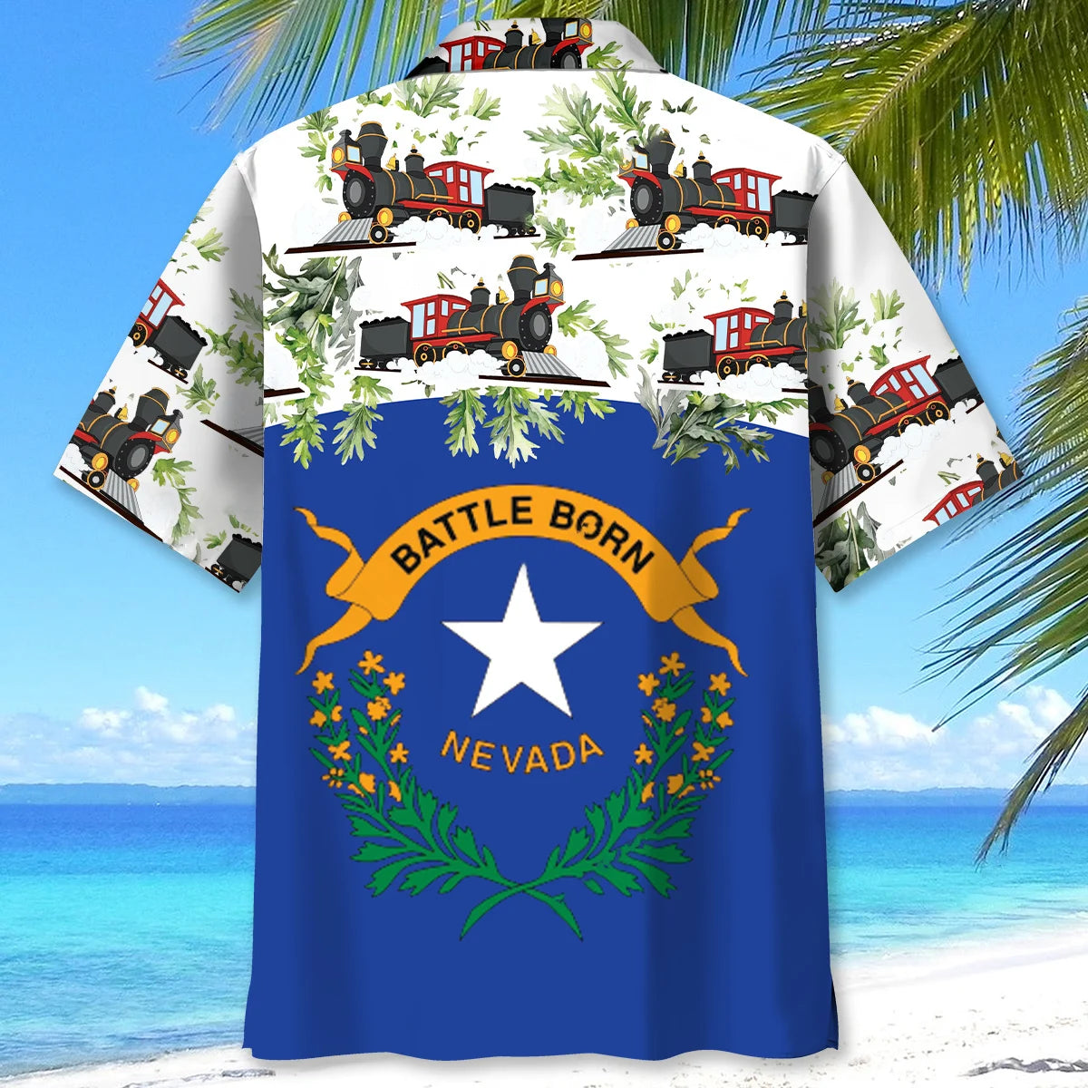 Nevada Proud Hawaiian Shirt, custom shirt gift for men (view 2)